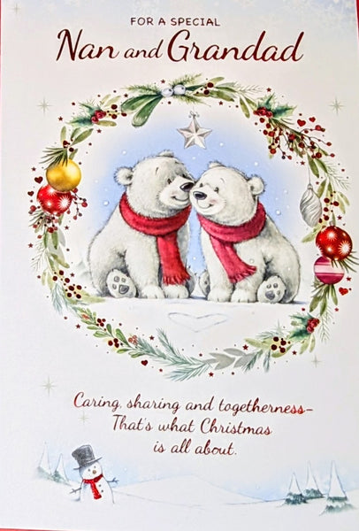 Nan & Grandad Christmas - Cute Polar Bears
