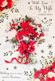 Wife Christmas - Large Bouquet & Bow