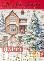 To All The Family Christmas - Traditional Tree On Right
