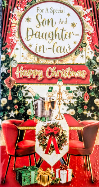 Son & Daughter In Law Christmas - Slim Traditional Champagne