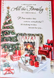 To All The Family Christmas - Traditional Fireplace Words