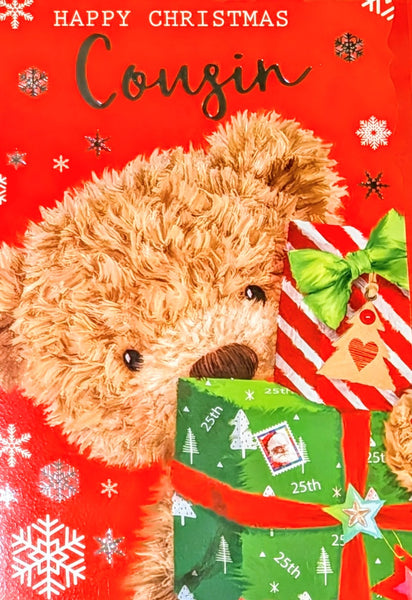 Cousin Male Christmas - Cute Bear With Gifts