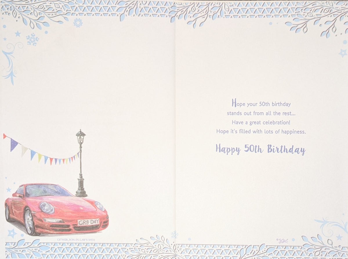 Son In Law 50 Birthday - Badged – Cards Delights