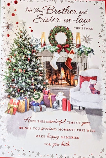 Brother & Sister In Law Christmas - Traditional Living Room Words