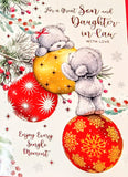 Son & Daughter In Law Christmas - Large Cute Bears & Baubles