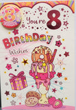 8 girl Birthday - Ice Cream and Badge