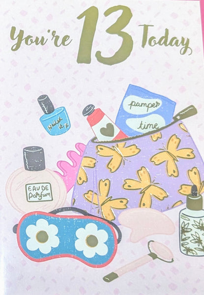 13 Girl Birthday - Make Up Pink
