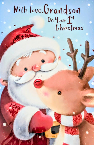Grandson’s 1st Christmas - Santa & Rudolph