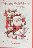 Baby's 1st  Christmas - Santa in Sleigh
