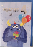 4 Boy Birthday - monster