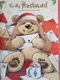Husband Christmas- Large Cute Bear With Envelope