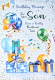 Son Birthday - Traditional Gift Boxes & Balloons