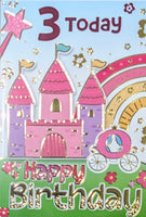 3 Girl Birthday - Castle & Carriage