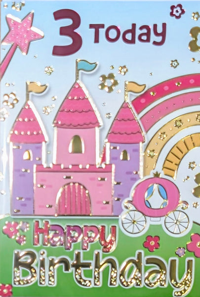 3 Girl Birthday - Castle & Carriage