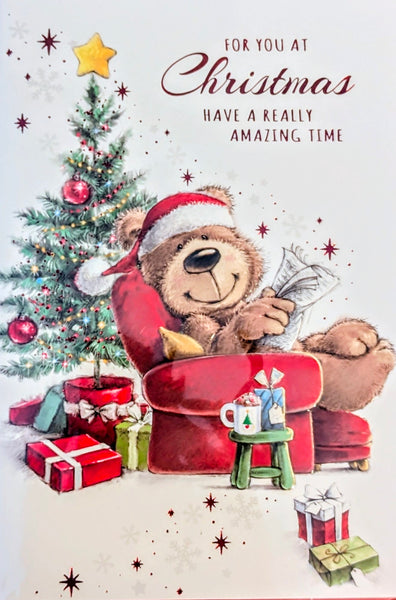 Open Christmas - Cute Bear In Chair