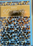 30 Birthday Male - Gold (triangles)