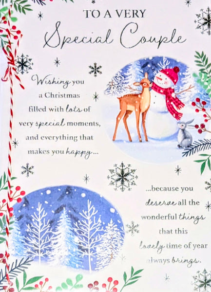 Special Couple Christmas - Large Snowman & Deer