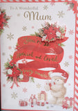 Mum Christmas - Large  Bear and Ribbon
