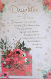 Daughter Christmas - Traditional Envelope & Words