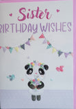 Sister Birthday - Panda and Bunting