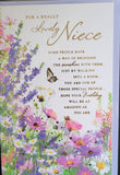 Niece Birthday - Butterfly and flowers