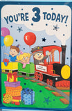 3 Boy Birthday - Red Train