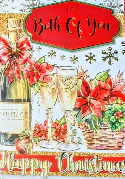 To Both Of You Christmas - Traditional Champagne & Basket