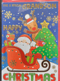 Grandson Christmas - Cute Santa Sleigh