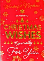 Nephew Christmas - Traditional Red Wishes