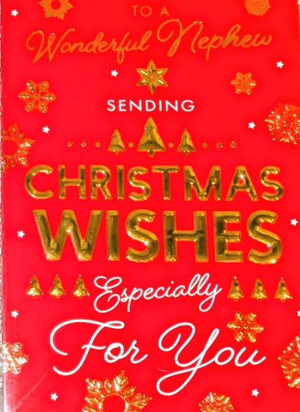 Nephew Christmas - Traditional Red Wishes