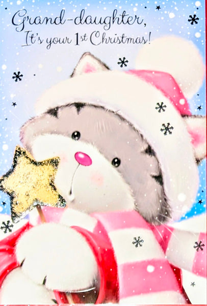 Granddaughters 1st (first) Christmas - Cat With Star