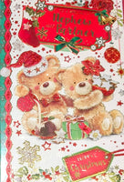 Nephew & Partner Christmas - Cute Bears With Gifts
