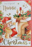 Nannie Christmas - Cute Bear and Fireplace