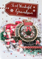 Grandson Christmas - Traditional Train & Santa