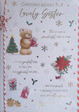 Sister Christmas - Large Cute bear and verse
