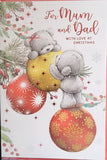 Mum & Dad Christmas - Cute Bears and Baubles