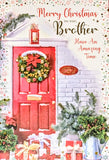 Brother Christmas - Traditional Red Door & Wreath
