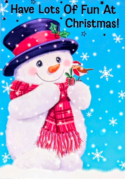 Open Christmas - Snowman & Robin