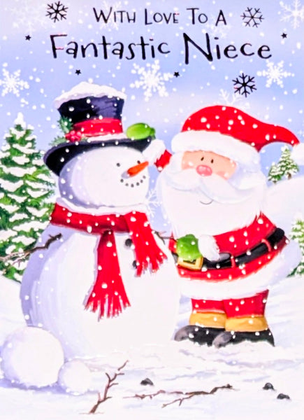 Niece Christmas - Santa & Snowman
