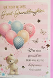 Great Granddaughter Birthday - Cute pink