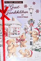 Great Grandchildren Christmas - Cute Bears In Snow
