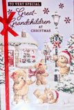 Great Grandchildren Christmas - Cute Bears In Snow