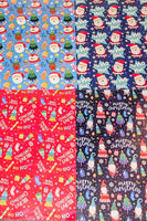 Christmas Wrapping Paper (8 Sheets)  - Cute