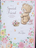 Friend Birthday - Large Cute Bear on Bench