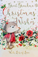 Great Grandma Christmas - Cute Flowers Wishes