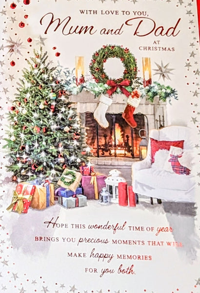 Mum & Dad Christmas - Traditional Living Room Words