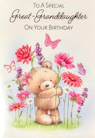 Great Granddaughter Birthday - Cute Flowers Special