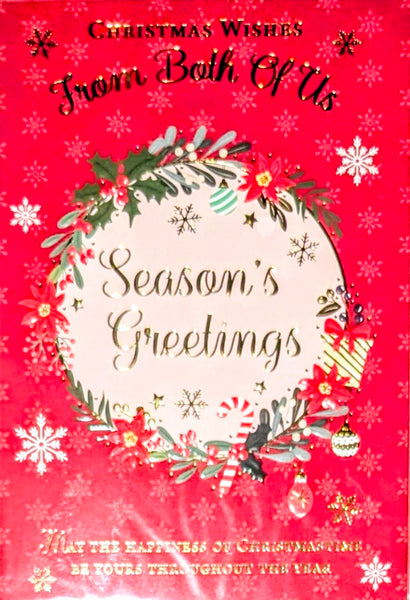 From Both Of Us Christmas - Traditional Red Greetings