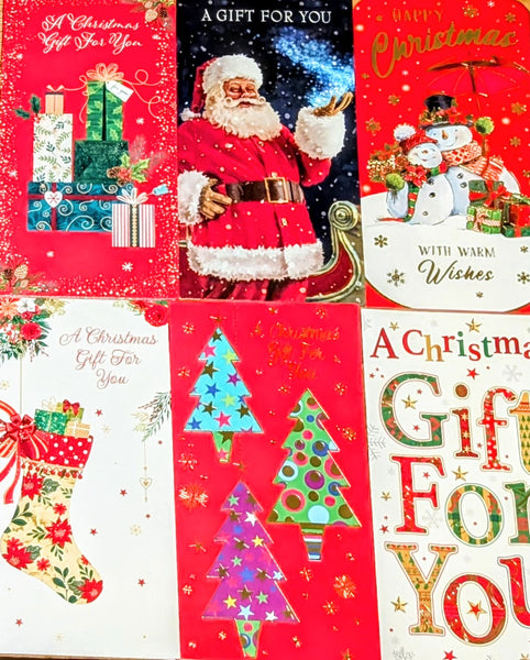 4 Mixed Christmas Money Wallets - Traditional