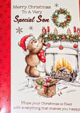 Son Christmas - Cute Bear Hanging Stocking